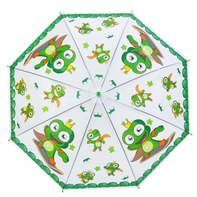 Дитяча парасолька "Жаба" MK 5793(Green) довжина 65,5 см, тростина 60 см, діаметр 84 см — Bambi