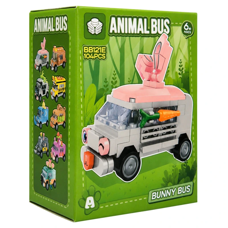 Дитячий конструктор Bunny Bus BB121E-A серії "Animal Bus", 104 деталі — Bambi