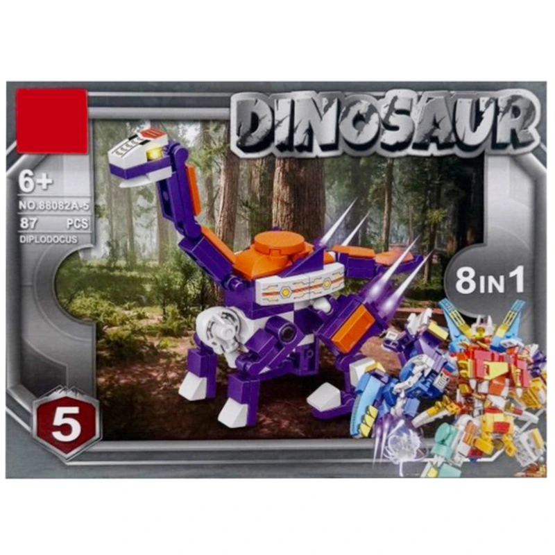 Дитячий конструктор "Dinosaur" 88082A-5, 87 деталей — Bambi