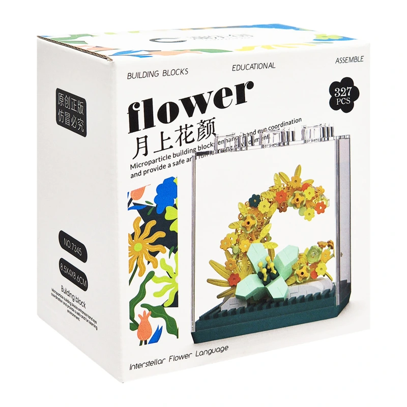 Дитячий Конструктор Flower Language 7345 у колбі, 327 деталей