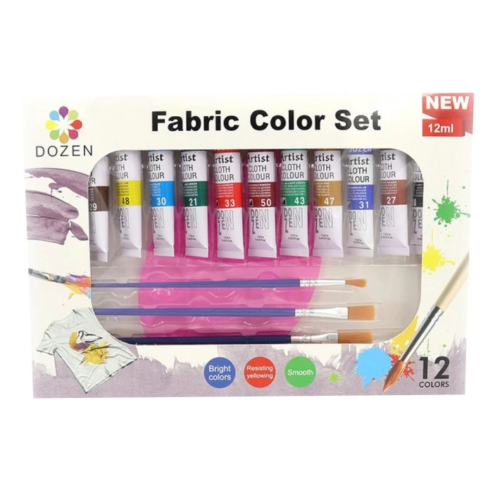 Набір фарб для одягу Dozen DSCN0680, 12 мл 12 шт — Bambi