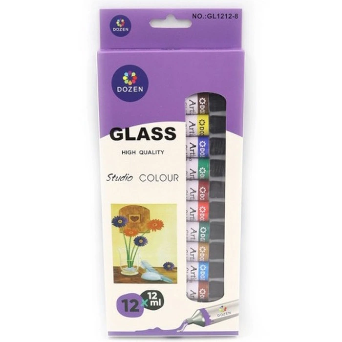 Набір фарб для скла та кераміки DSCN0678, 12 мл 12 шт — Bambi