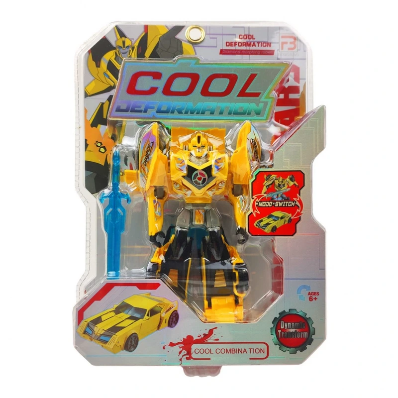 Дитячий робот-трансформер Динозавр FB166-67, 13,5 см  Жовтий