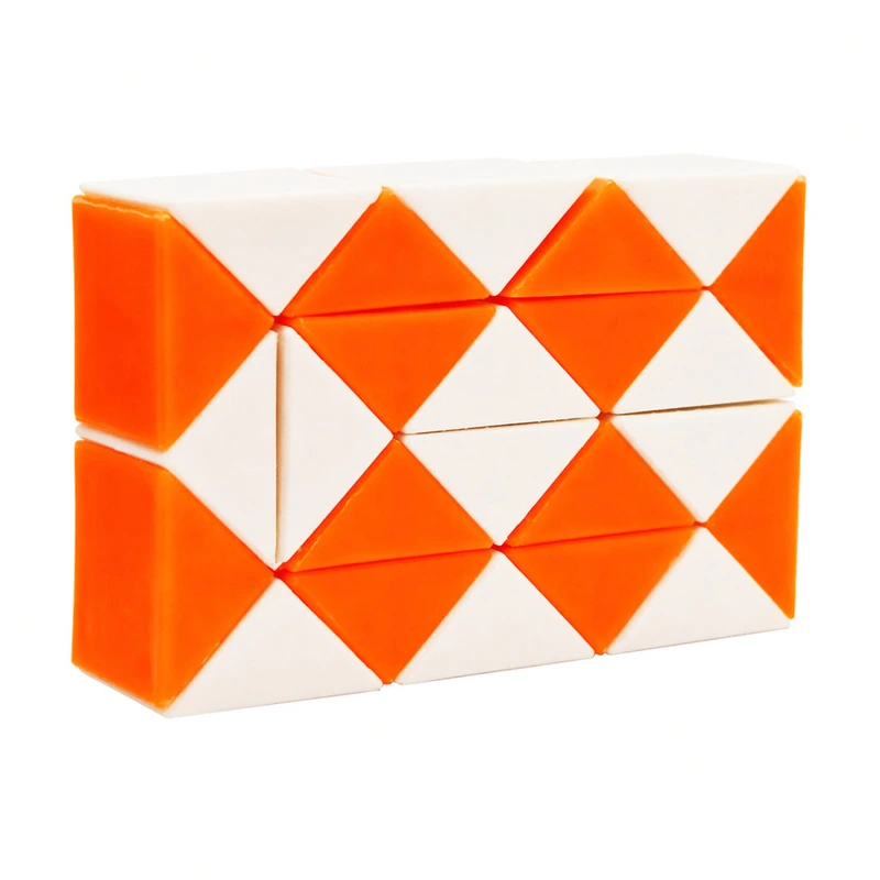 Головоломка Змійка Рубіка IGR67(Orange) маленька 3,5x5,5 см, двокольорова — Bambi
