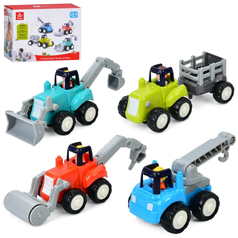 Набір дитячий інерційних машинок "Будівельні" HA7906 в наборі 4 штуки — Bambi