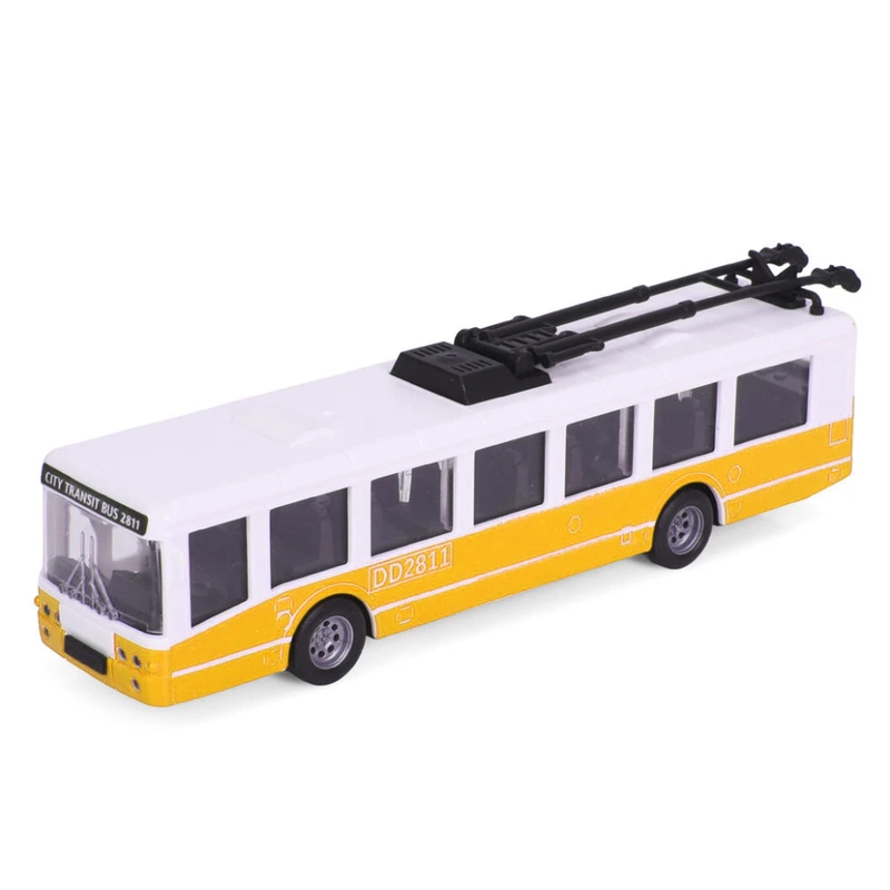 Іграшковий інерційний тролейбус 6336(Yellow) гумові колеса, 17 см — Bambi