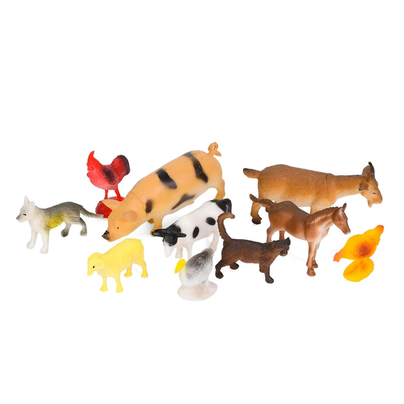 Ігровий набір фігурок "Домашні тварини" Н641-3, 10 штук в комплекті — Bambi