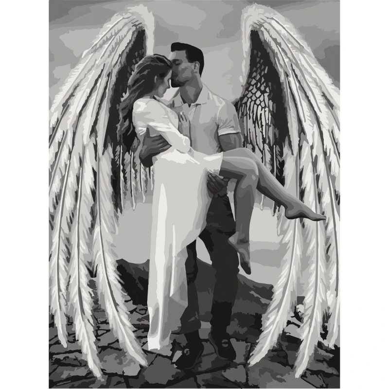 Картина за номерами "Її власний янгол" Bambi 10376-NN 30х40 см