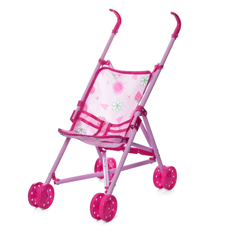 Коляска для ляльок M 0348, 58 х 13 х 13 см Полуничка — Bambi