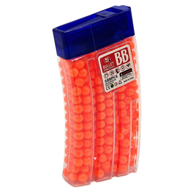 Кульки для дитячої зброї TD2023133(Orange) пластик 6 мм, 500 шт — Bambi