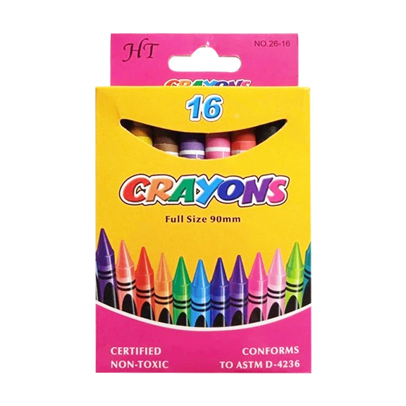 Набір дитячих воскових олівців "Crayons" 8496-16, 90 мм, 16 кольорів — Bambi
