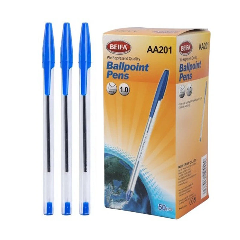 Набір кулькових ручок AA201 синій, 1,0 мм, 50 штук в упаковці