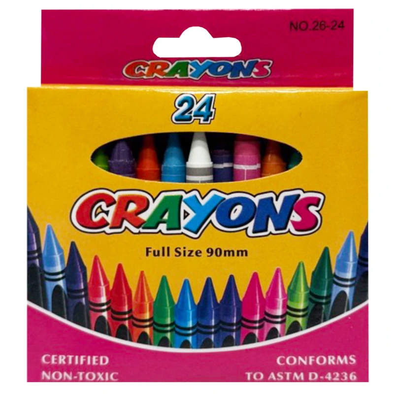 Набір воскових кольорових олівців Crayons 8496-24B 24 кольори — Bambi
