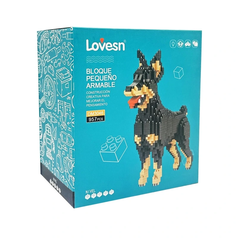 Піксельний конструктор "Доберман" DM3046 пластиковий, 957 деталей — Bambi