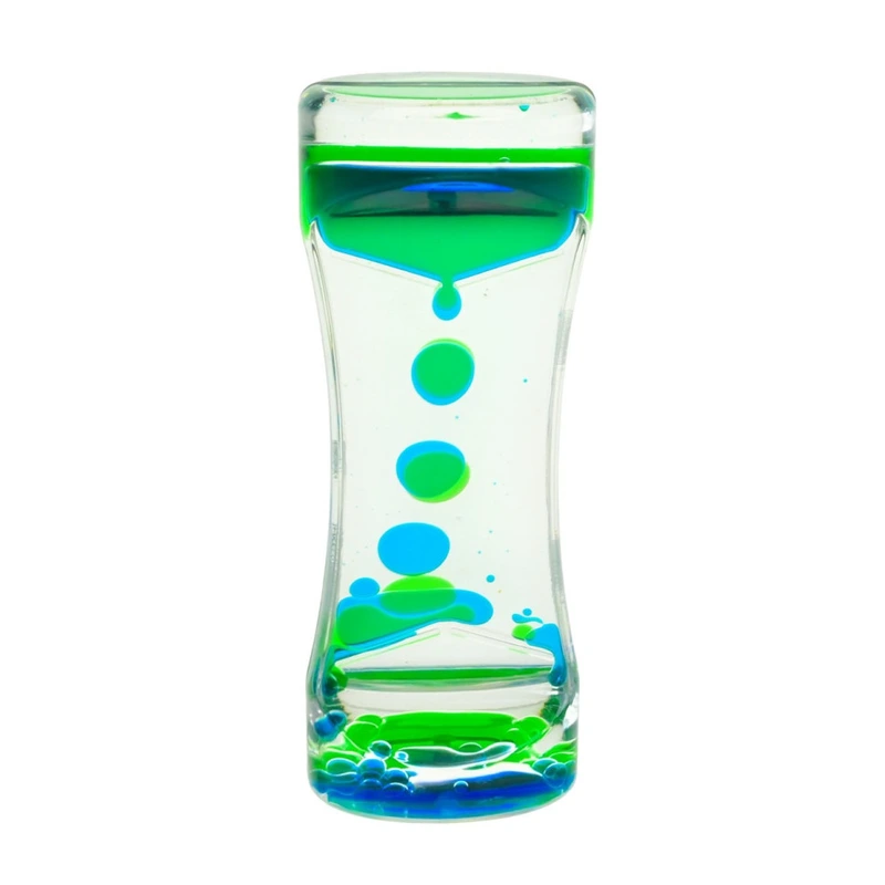 Пісочний годинник XX-3(Blue) блакитний, з гелевою рідиною, 13,5 см