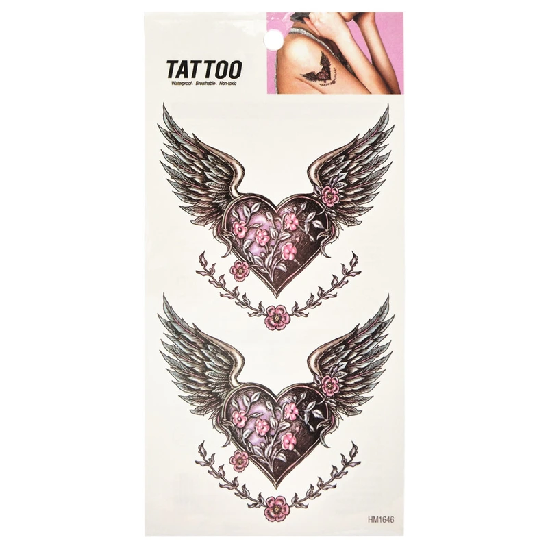 Тимчасове татуювання "Два серця Tattoo" 1020-HM1646
