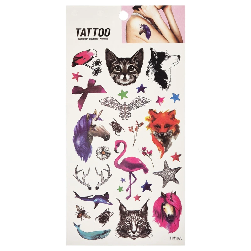 Тимчасове татуювання "Тварини та зірки Tattoo" 1020-HM1625