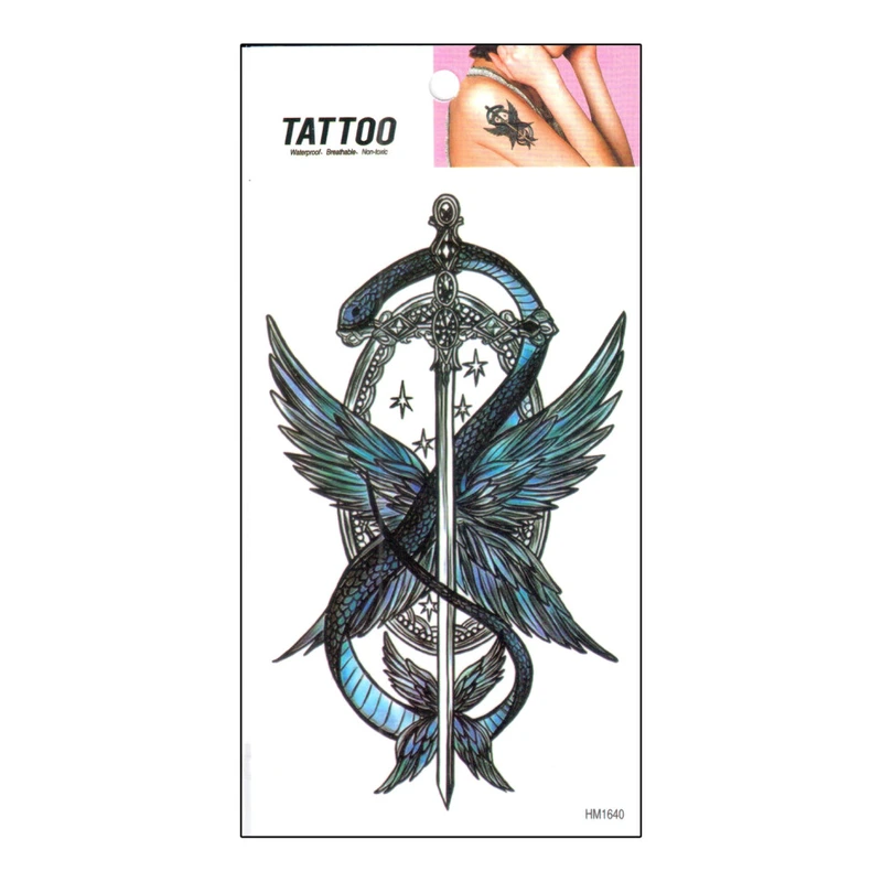 Тимчасове татуювання "Змій - Крила Tattoo" 1020-HM1640