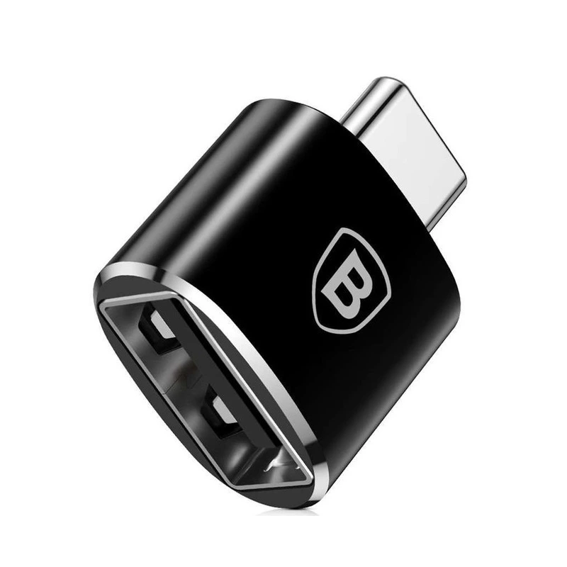 Адаптер Baseus USB Female To Type-C Male Adapter Converter Black — Baseus