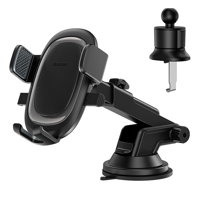 Автотримач для телефона Baseus UltraControl Pro Series Clamp-Type Car Holder Set Cluster Black — Baseus