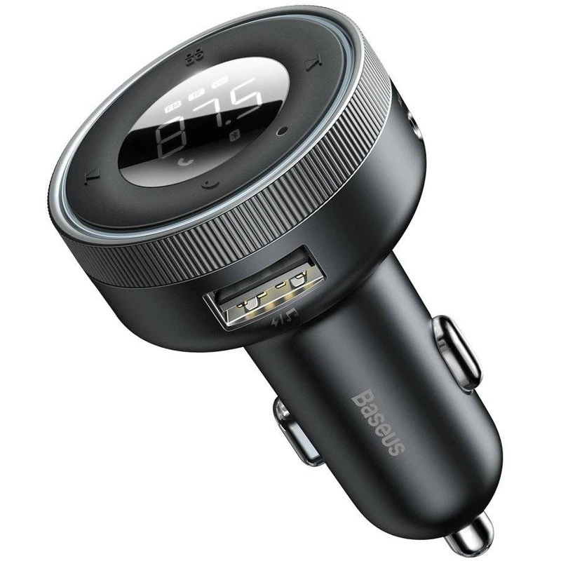 АЗП FM модулятор Baseus Enjoy 17W (2USB-A) (CCLH-01) Чорний — Baseus