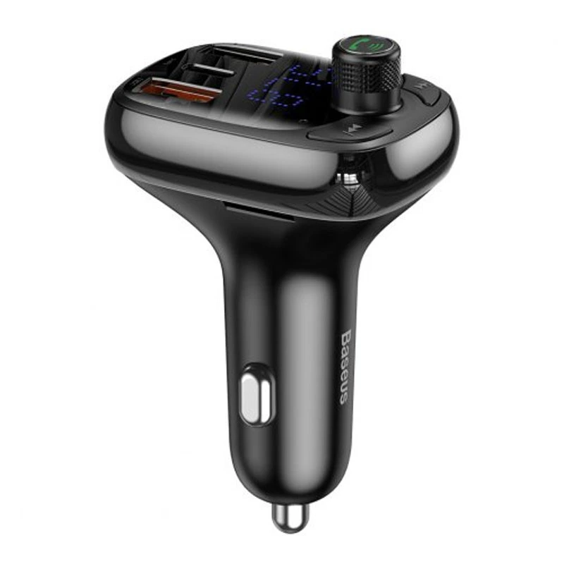 АЗП FM модулятор Baseus S-13 36W (2USB-A/1C) (CCMT000101) Чорний