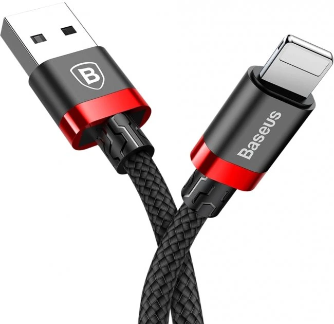 Кабель Baseus Cafule Cable USB For iP 2A 3m Red+Black — Baseus