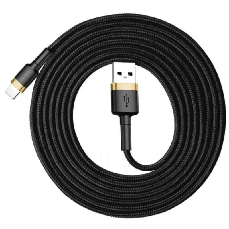 Кабель Baseus Cafule Cable USB For Lightning 1.5A 2m Gold+Black