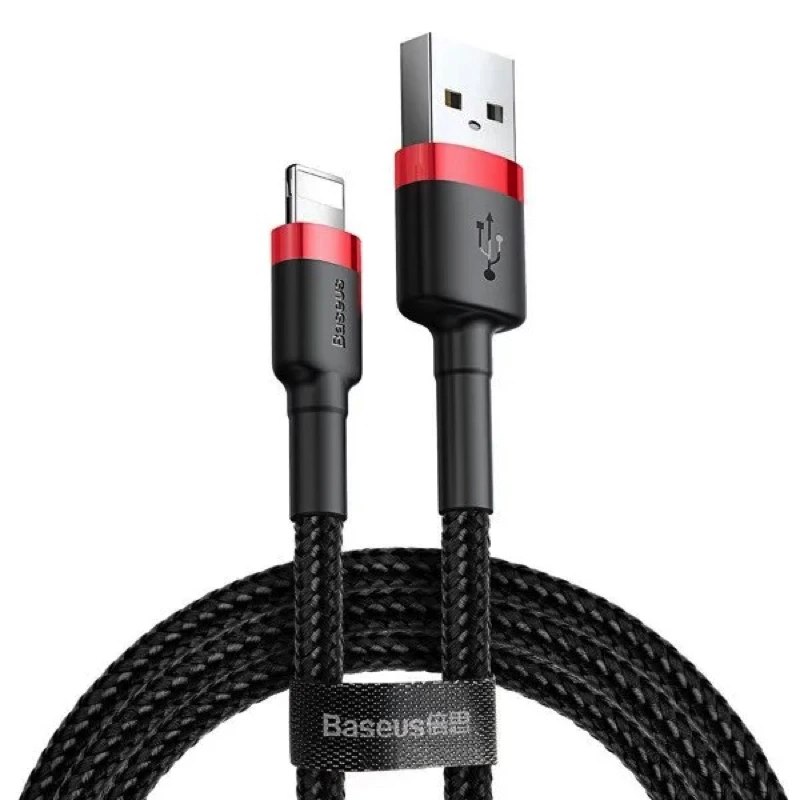 Кабель Baseus Cafule Cable USB For Lightning 1.5A 2m Red+Black — Baseus
