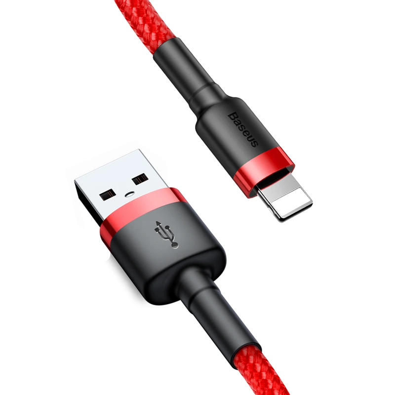 Кабель Baseus Cafule Cable USB For Lightning 2.4A 1m Red+Red — Baseus