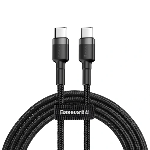 Кабель Baseus Cafule PD2.0 60W flash charging USB cableType-C-Type-C (20V 3A)2M Gray+Black — Baseus