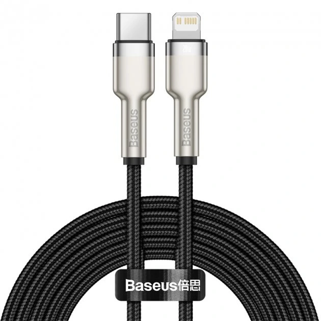Кабель Baseus Cafule Series Metal Data Cable Type-C to iP PD 20W 2m Black