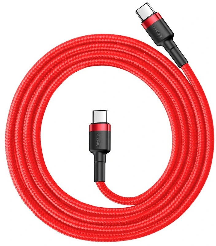 Кабель Baseus Cafule USB Cable Type-C-Type-C 3A 1m Red
