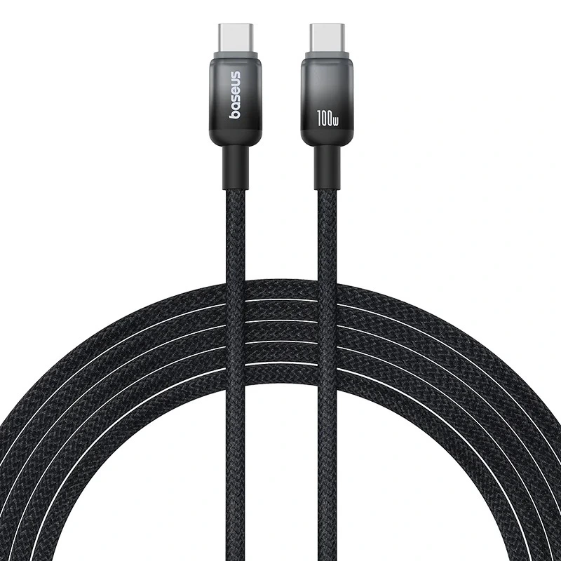 Кабель Baseus Discolor Series Fast Charging Cable USB-C to USB-C 100W 1m Cluster Black