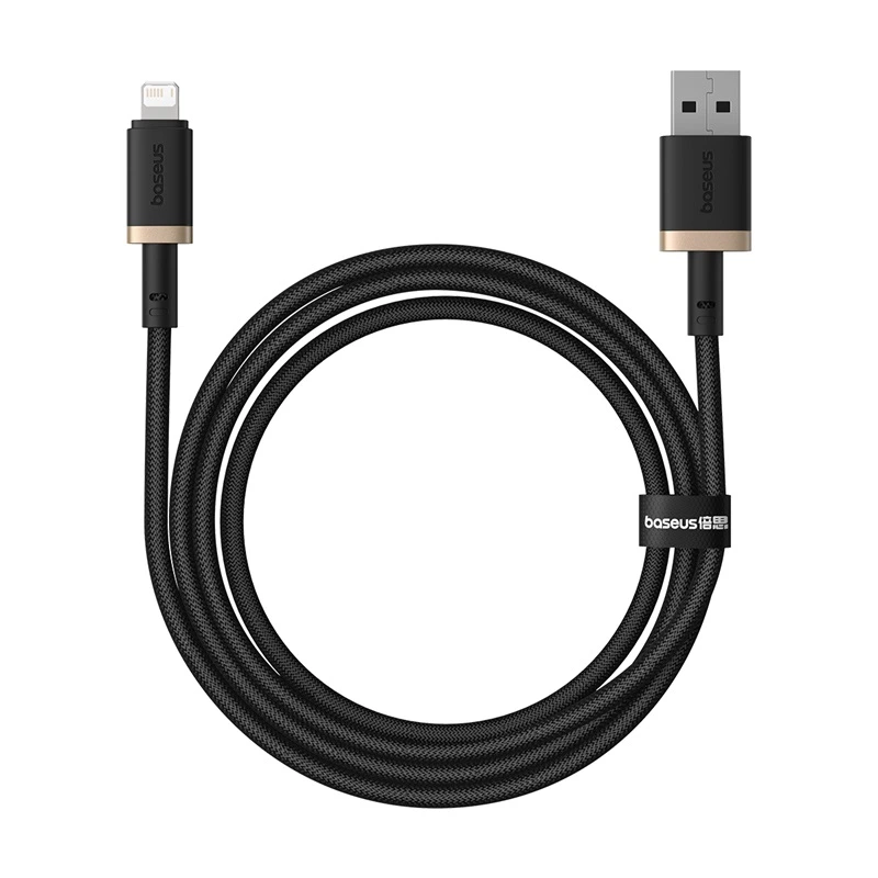 Кабель Baseus Dura Series Fast Charging Cable USB to iP 2.4A 1m Gold+Black — Baseus