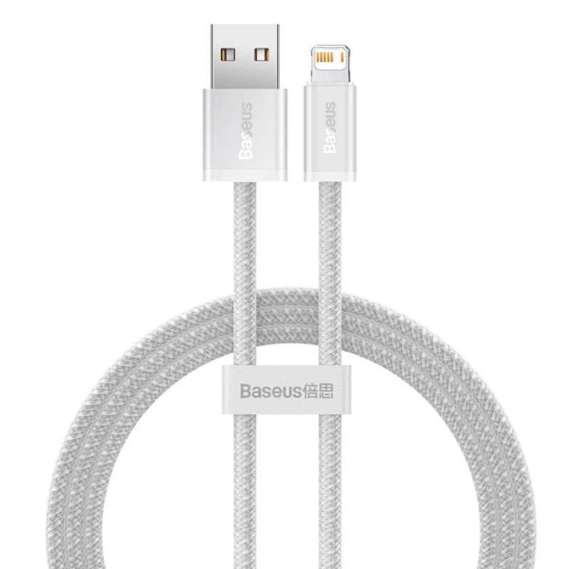Кабель Baseus Dynamic Series Fast Charging Data Cable USB to iP 2.4A 1m White — Baseus