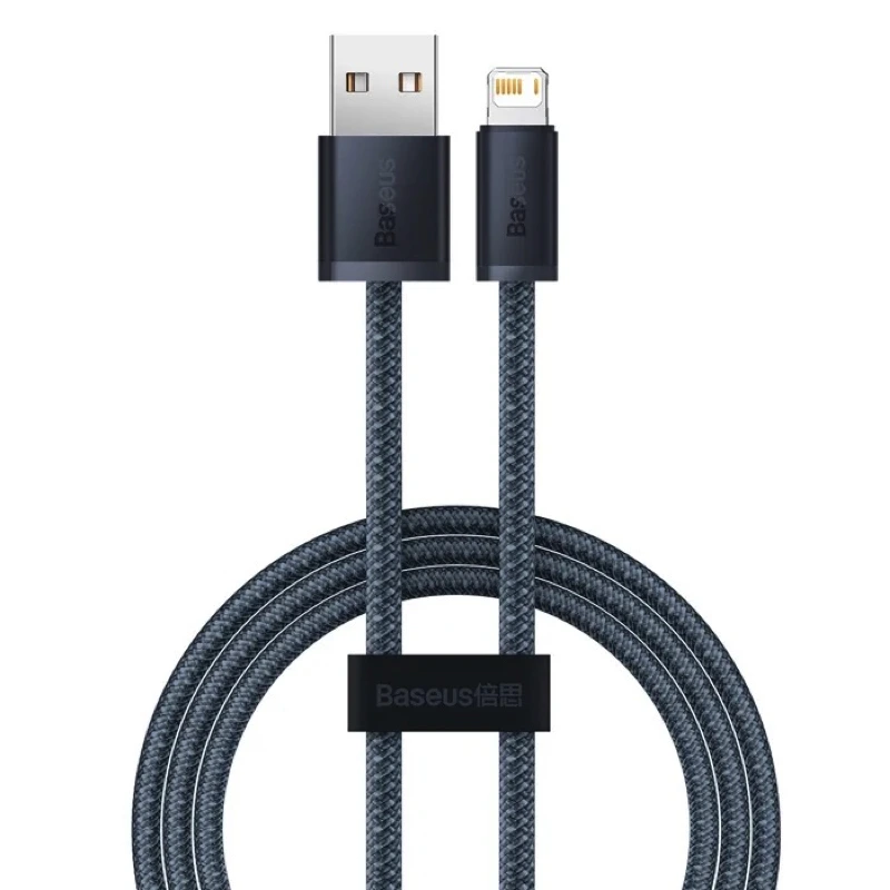 Кабель Baseus Dynamic Series Fast Charging Data Cable USB to iP 2.4A 1m Slate Gray — Baseus