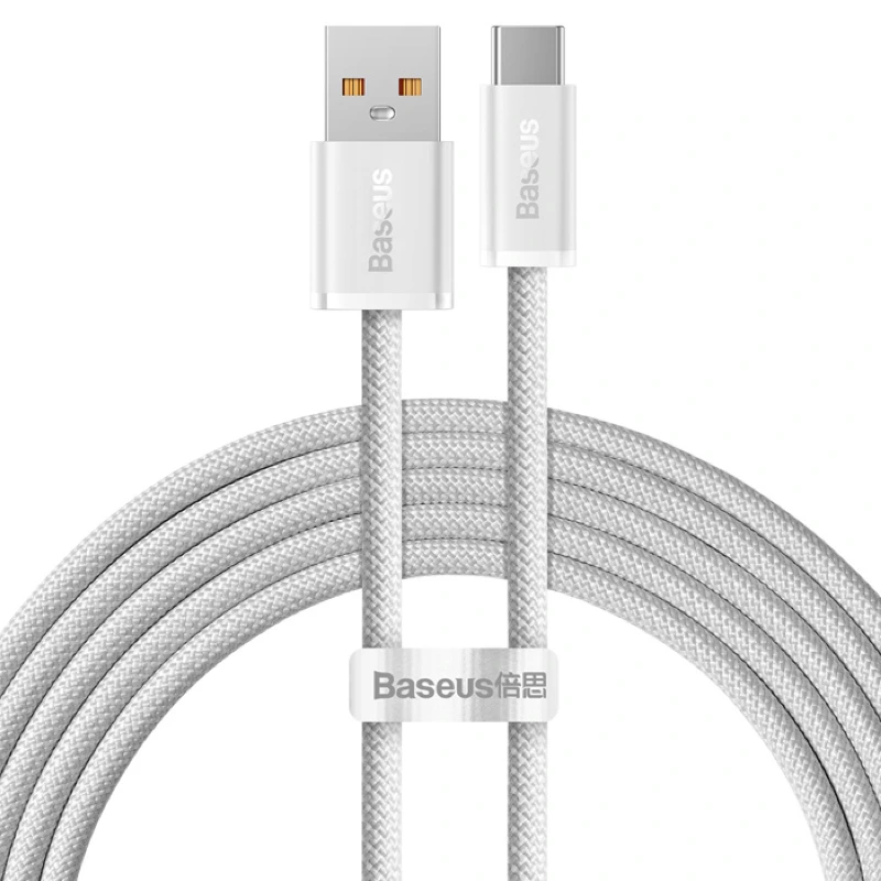 Кабель Baseus Dynamic Series Fast Charging Data Cable USB to Type-C 100W 2m White — Baseus