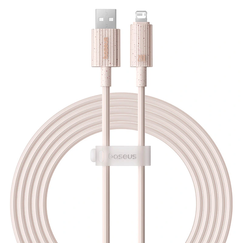 Кабель Baseus Habitat Series Fast Charging Cable USB to iP 2.4A 2m Wheat Pink — Baseus
