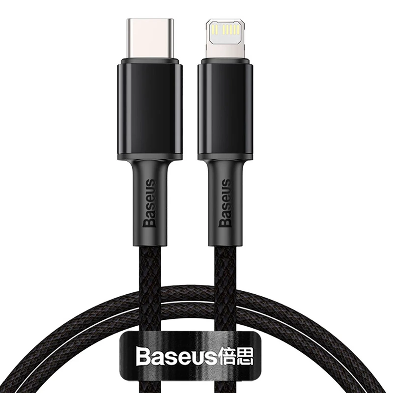Кабель Baseus High Density Braided Fast Charging Data Cable Type-C to iP PD 20W 1m Black