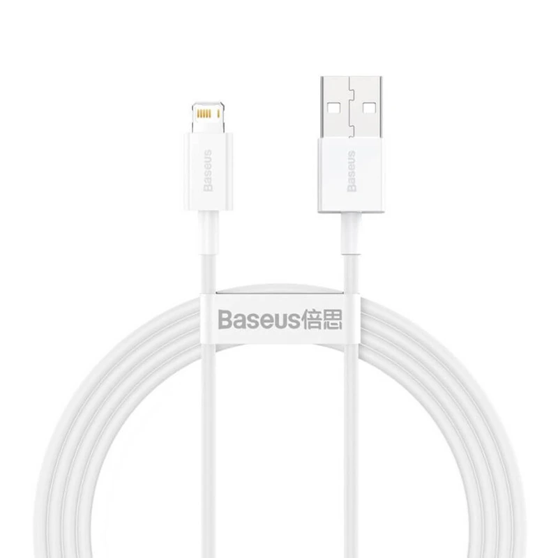 Кабель Baseus Superior Series Fast Charging Data Cable USB to iP 2.4A 1.5m White — Baseus