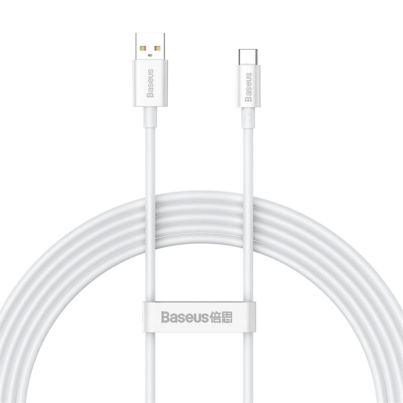 Кабель Baseus Superior Series Fast Charging Data Cable USB to Type-C 100W 2m Moon White — Baseus