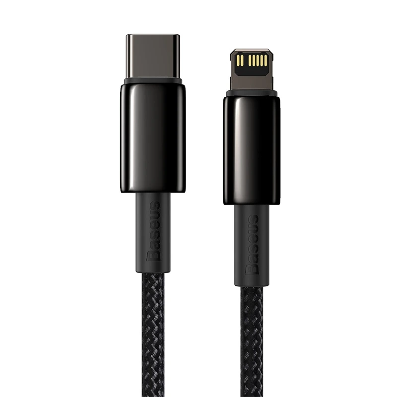 Кабель Baseus Tungsten Gold Fast Charging Data Cable Type-C to iP PD 20W 2m Black