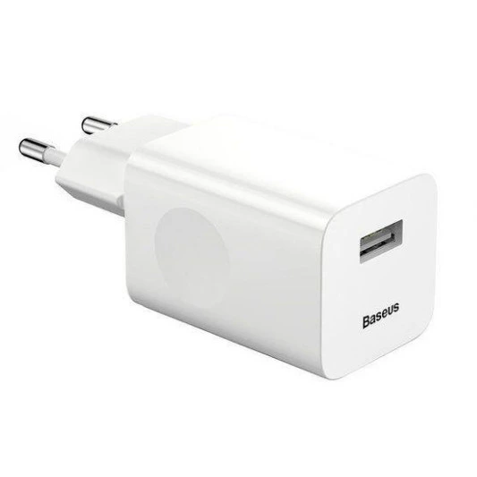 Мережевий зарядний пристрій Baseus Home Charger 1USB QC3.0 12V/2A White — Baseus