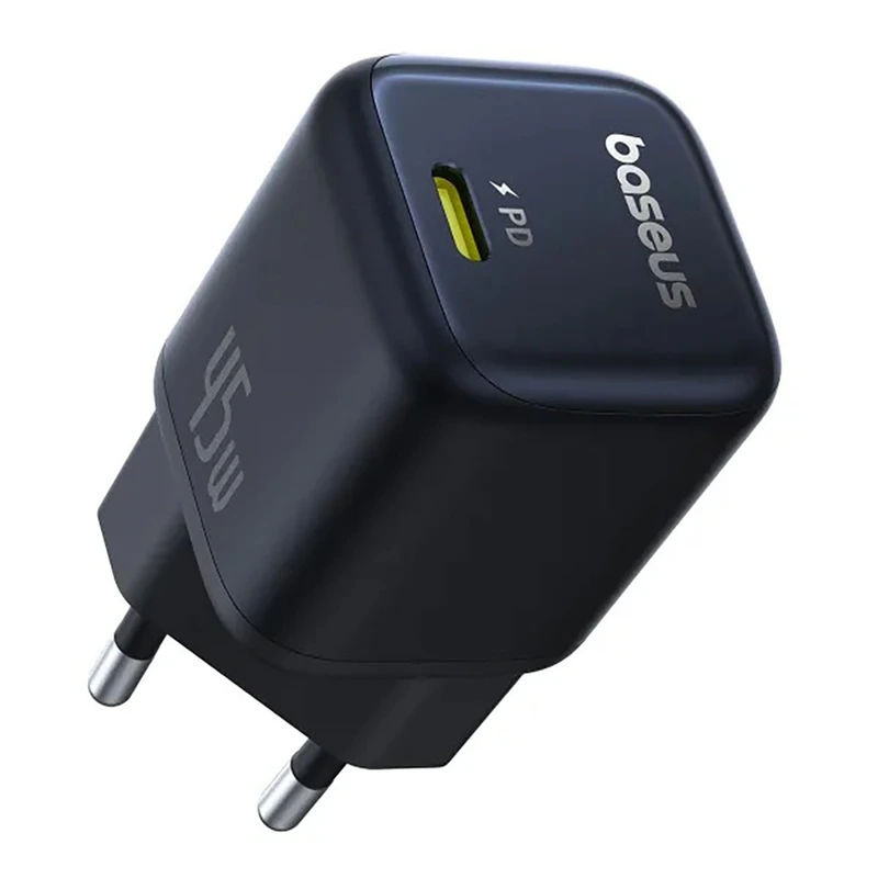 Мережевий зарядний пристрій Baseus PicoGo GaN Fast Charger 1C 45W EU Cosmic Black — Baseus