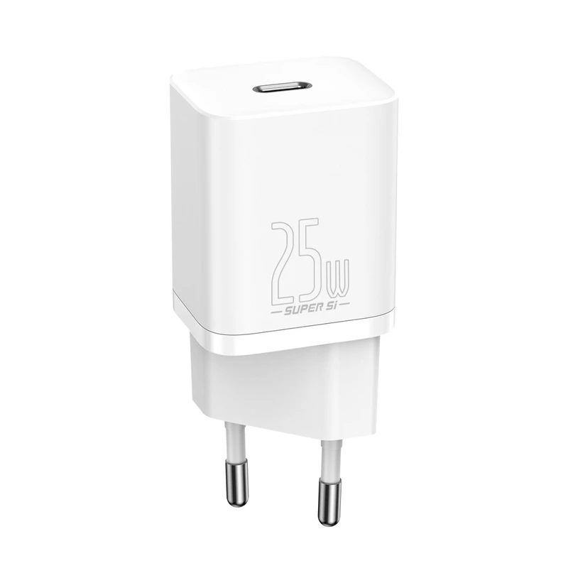 МЗП Baseus Super Silicone Quick Charge Charger 25W (Type-C) white