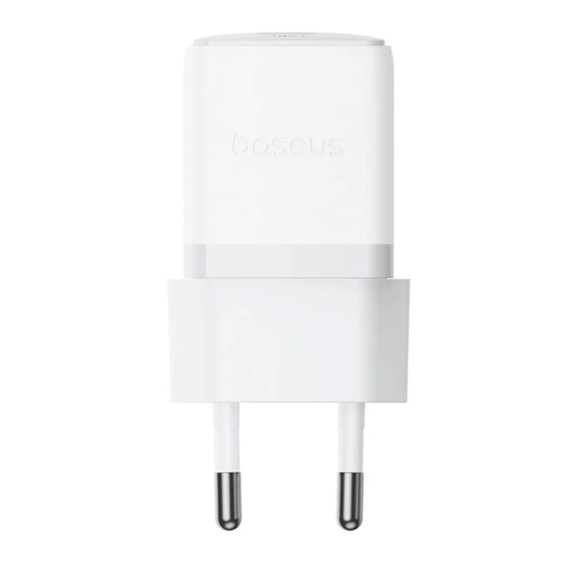 Мережевий зарядний пристрій з кабелем Baseus Palm Fast Charger 1C 20W EU Moon White set USB-C to iP 20W 1m