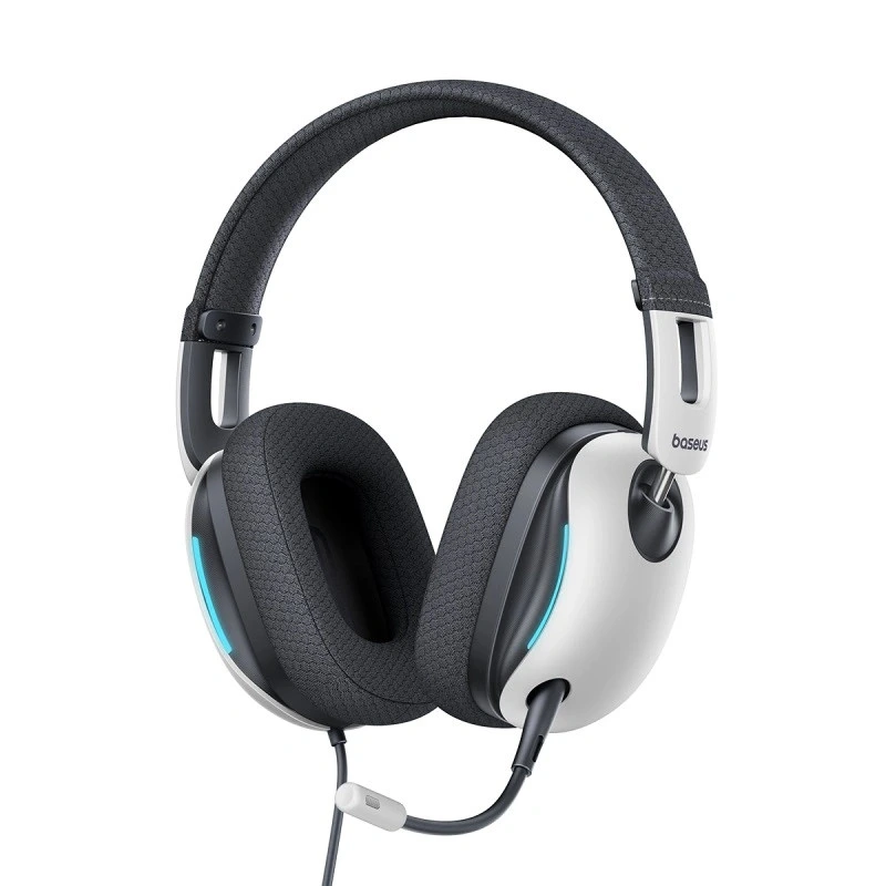 Накладні навушники Baseus OS GoPlay 1+ Max Gaming (USB-A/2m) (A00181003213-00) Moon White