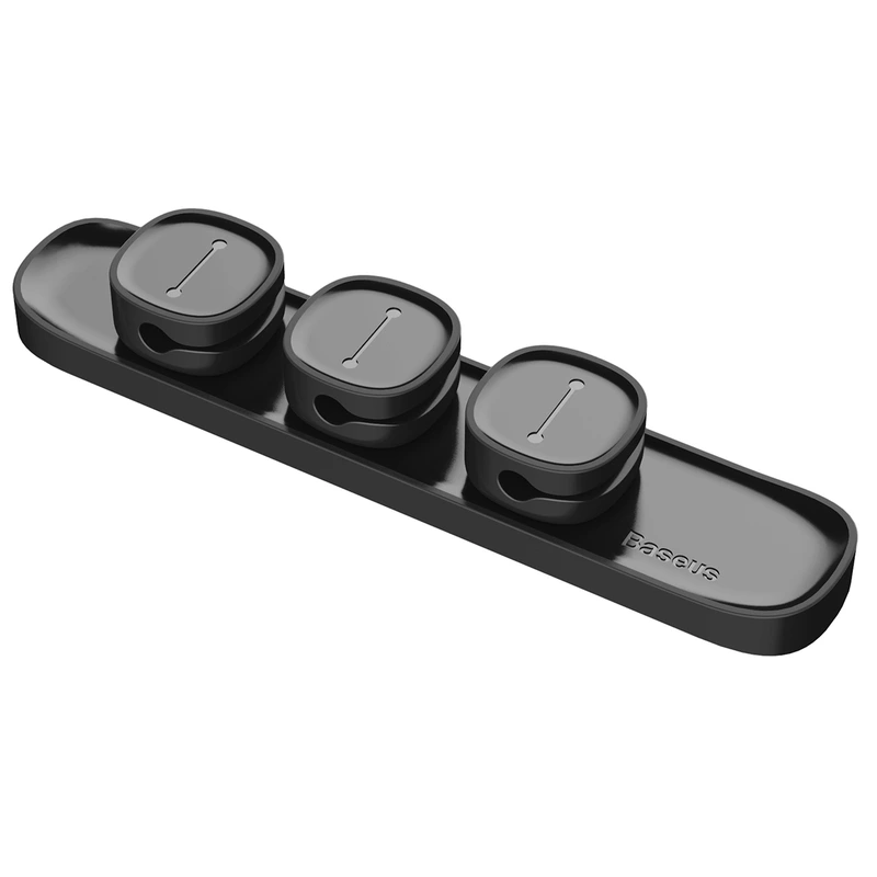 Тримач-затискач для кабелю магнітний Baseus Peas Cable Clip Black — Baseus