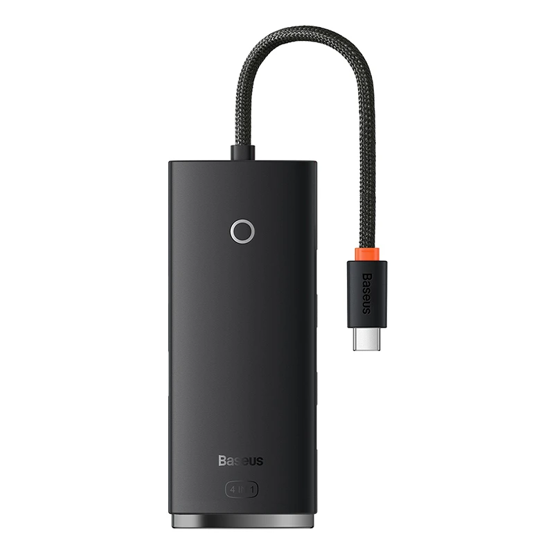 USB-хаб Baseus Lite Series 4-Port Type-C HUB Adapter (Type-C to USB 3.0*4) 25cm Black — Baseus